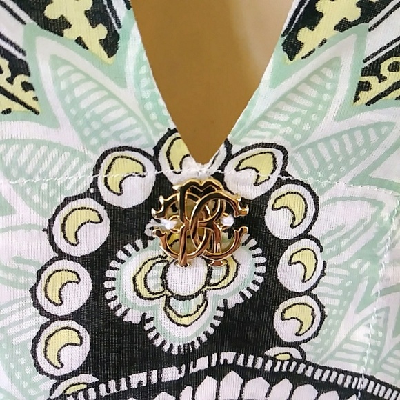 HP! NWOT Roberto Cavalli Floral Print Tunic Top - Picture 4 of 7